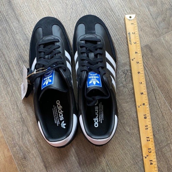 Adidas Samba OG Mens Core Black White Gum Leather Sneakers B75807 Size 11 NEW - Picture 9 of 9